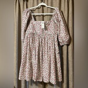 📚FINAL DAY 2nd DROPPED NEW Abercrombie & Fitch Red Strawberries 🍓 Dress Size L